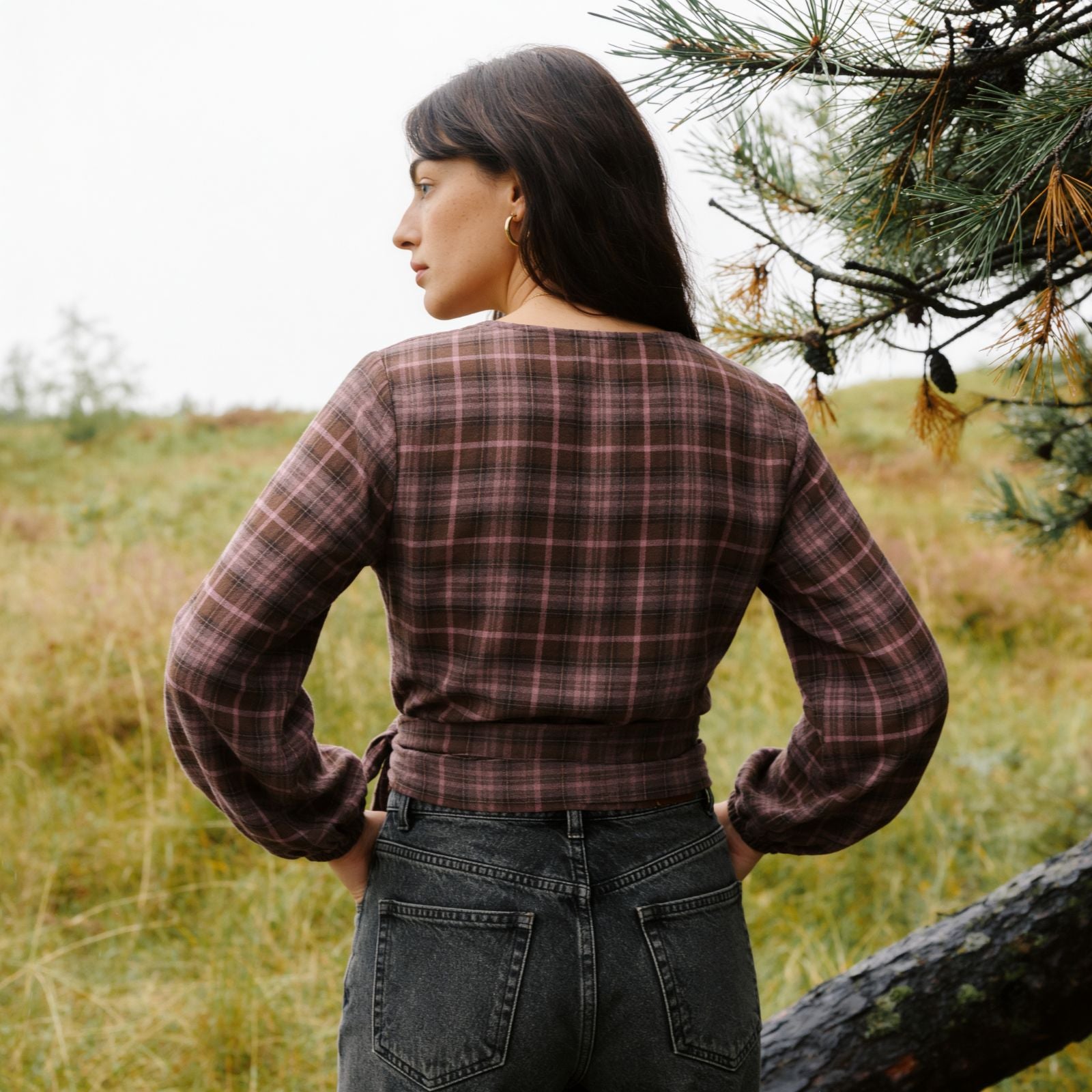 Flanell Wickelbluse Freda