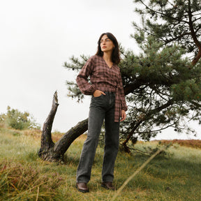 Flanell Wickelbluse Freda