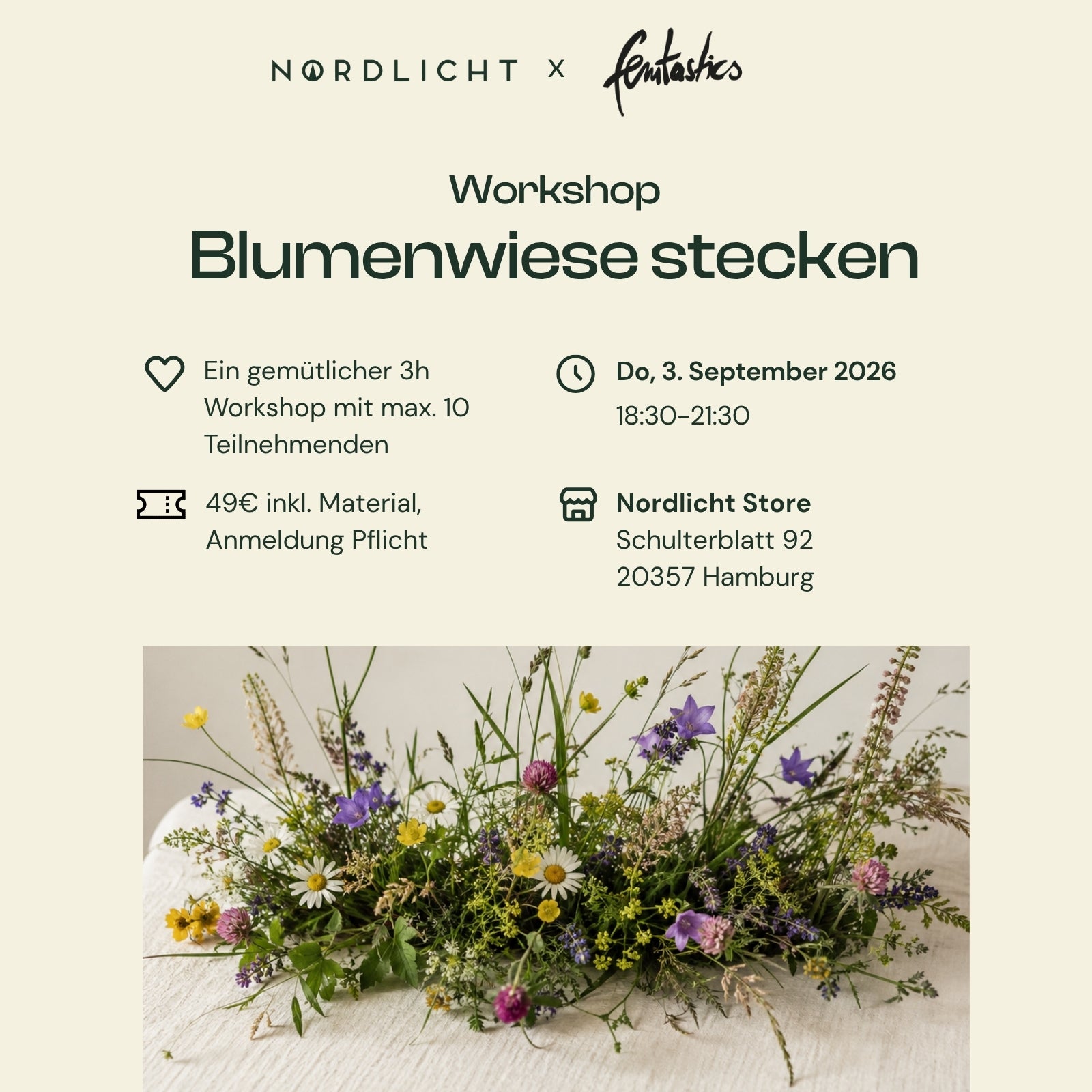 Workshop Blumenwiese stecken im Nordlicht Store