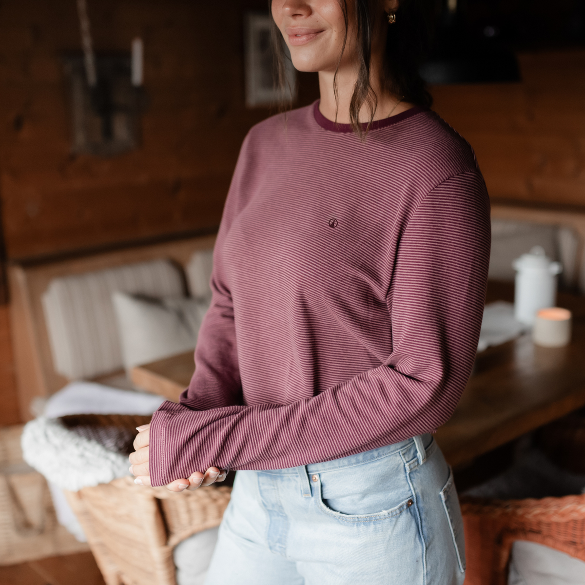 Oversize Langarmshirt Alva gestreift