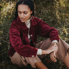 cordjacke rot nordlicht