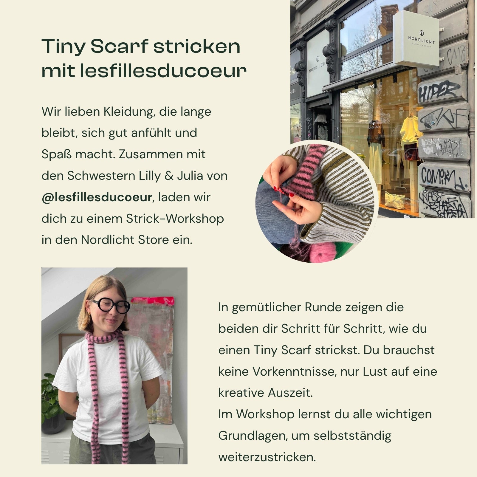Strick-Workshop mit Lesfillesducoeur im Nordlicht Store