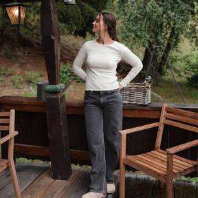 Pointelle Langarmshirt Astrid