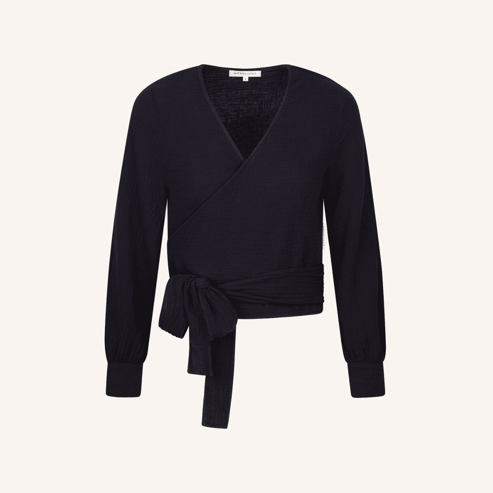 musselin bluse wickelbluse schwarz freda nordlicht