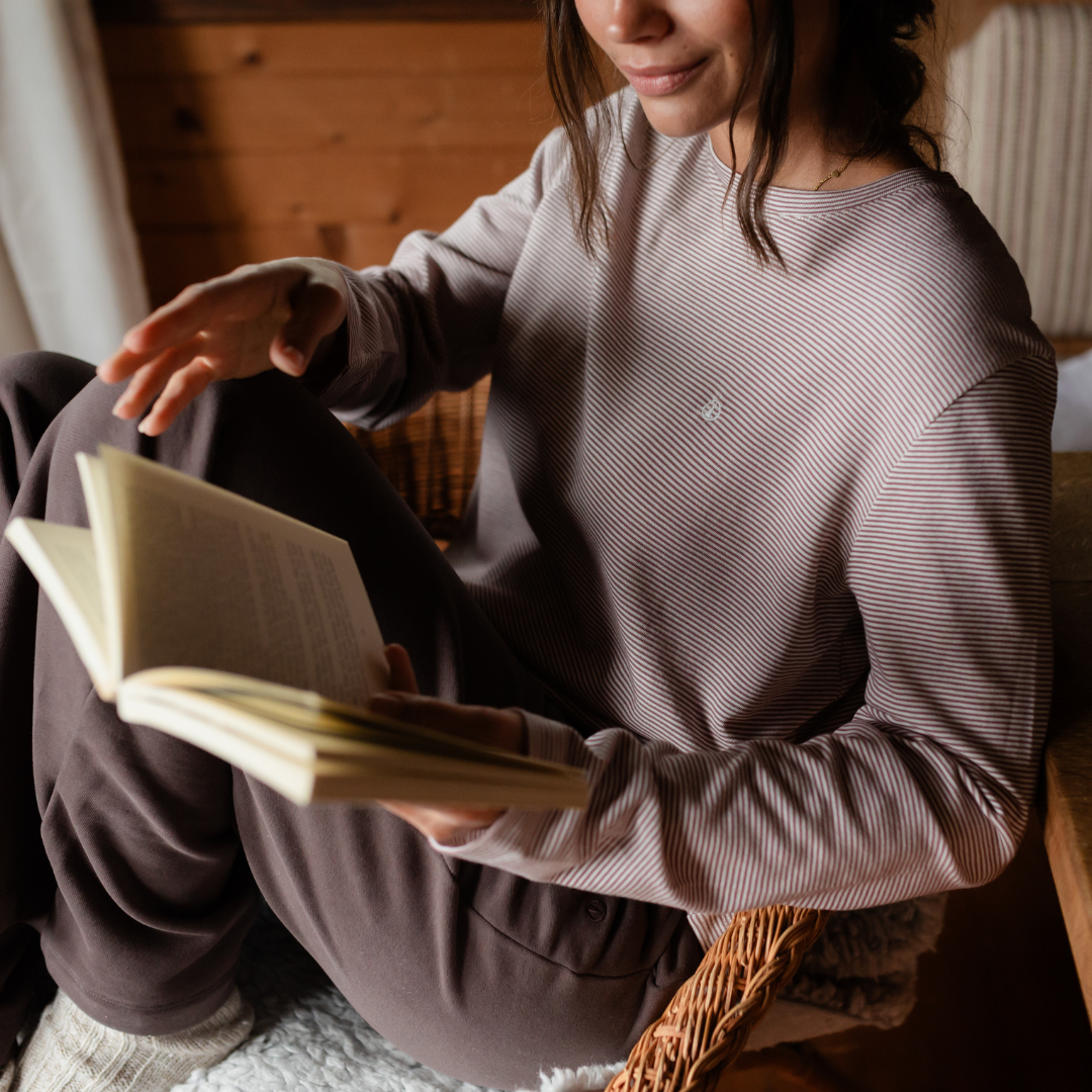 Gestreiftes Oversize Langarmshirt Alva