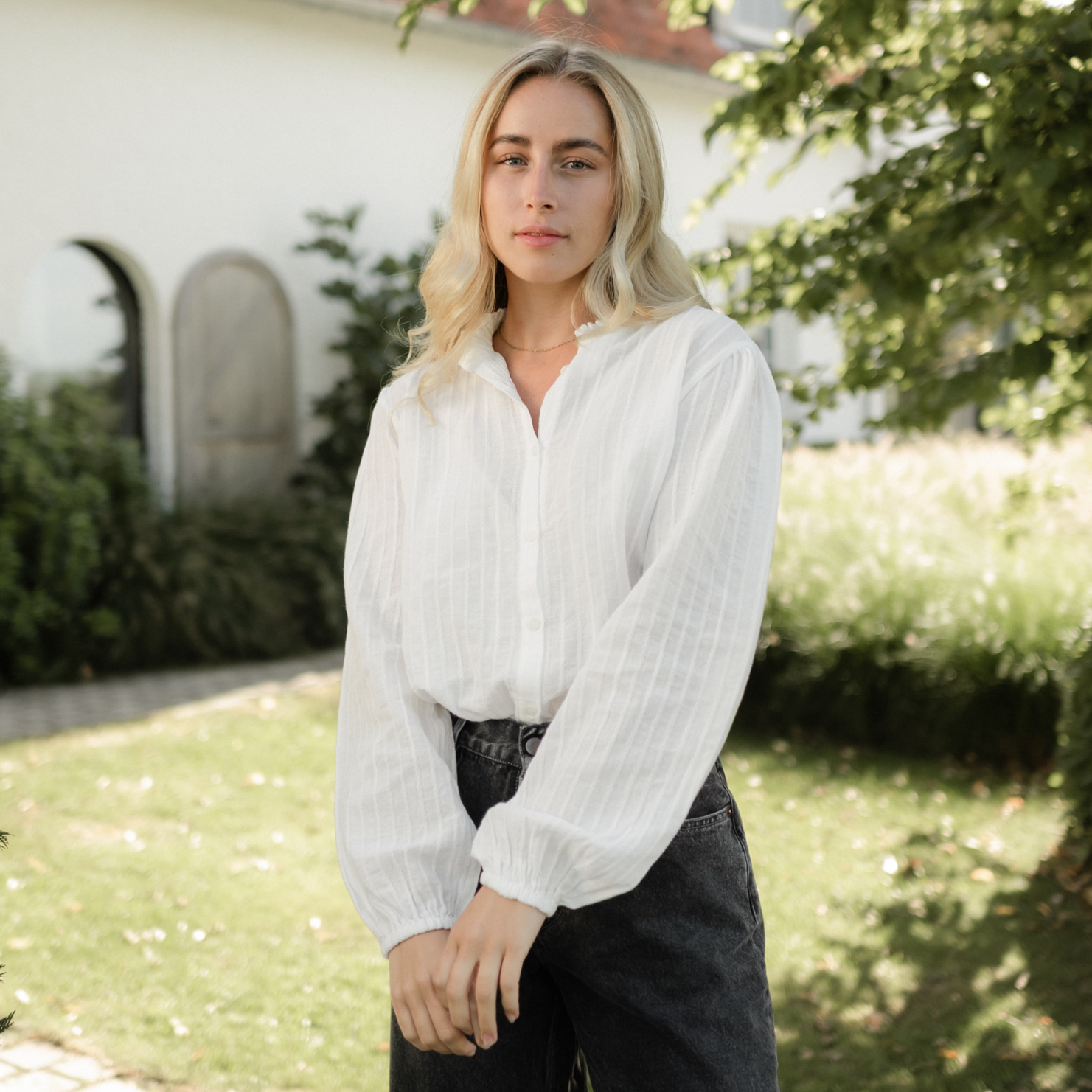 Rüschen Musselin Bluse Hilja