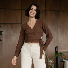 Musselin Wickelbluse Freda