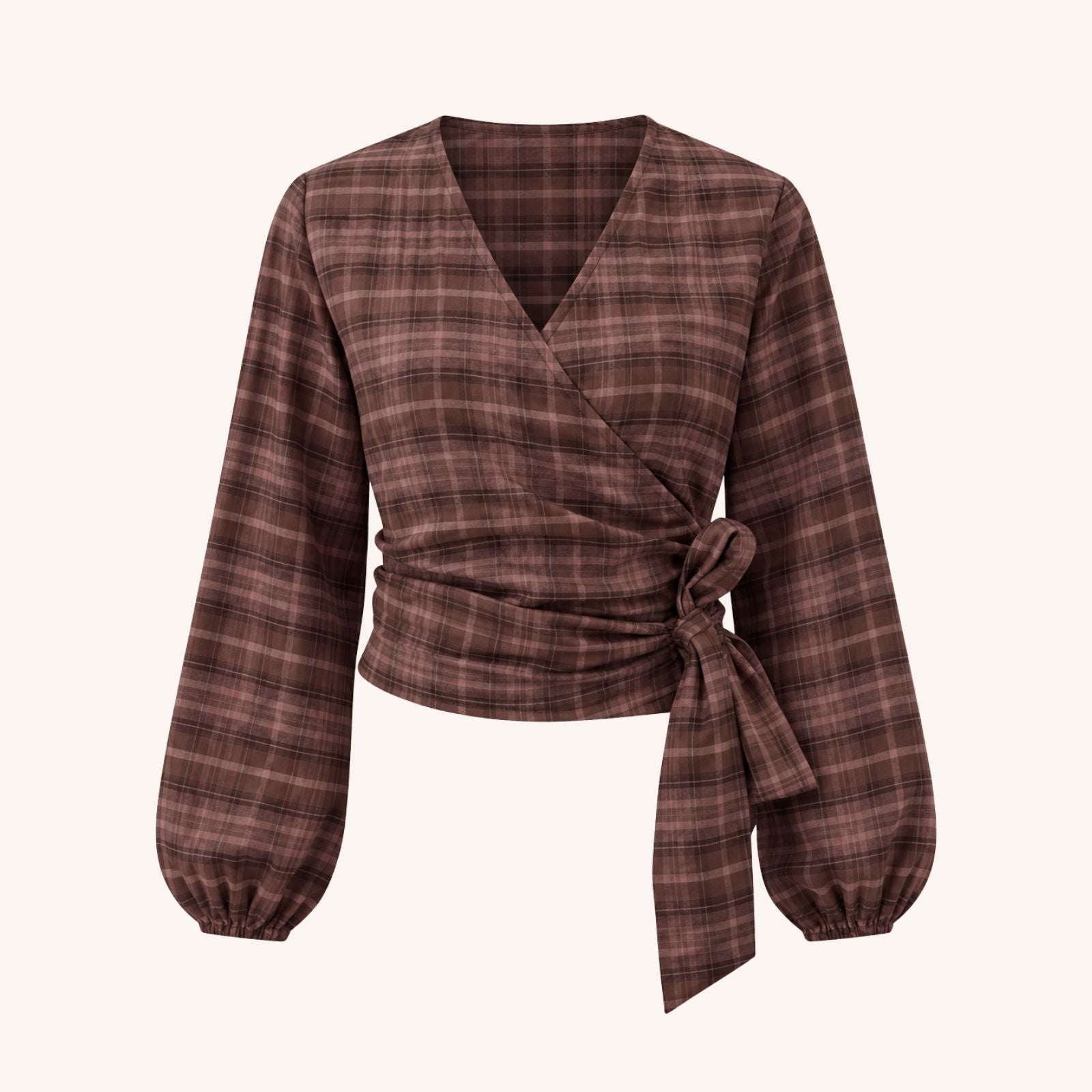 Flanell Wickelbluse Freda