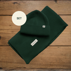 Set: Wollschal + Wollmütze