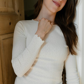 Pointelle Langarmshirt Astrid