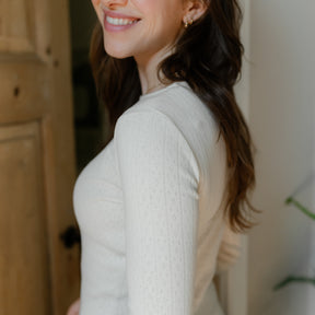 Pointelle Langarmshirt Astrid