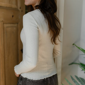 Pointelle Langarmshirt Astrid