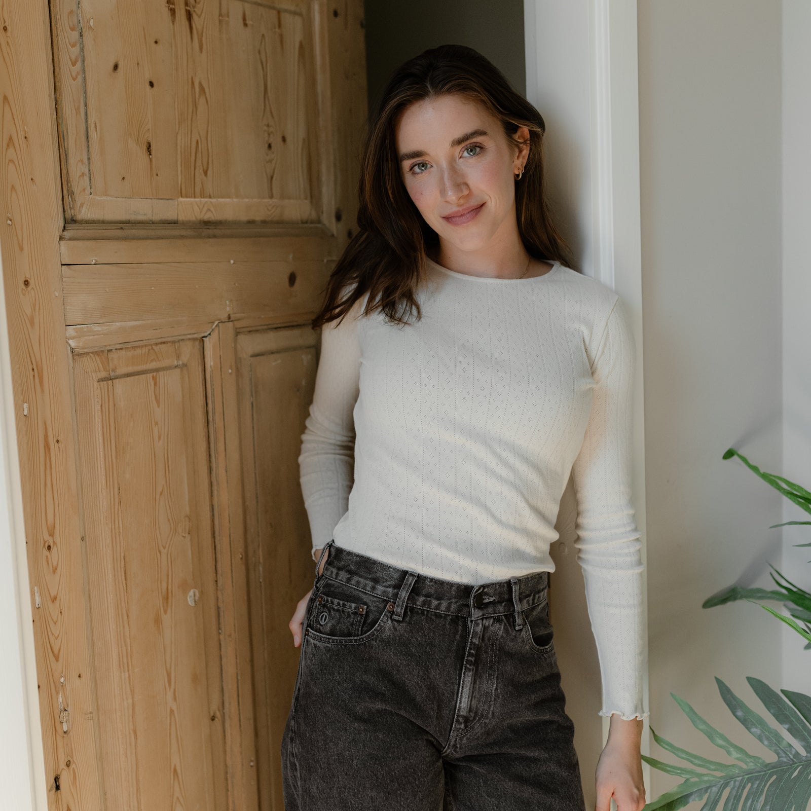 Pointelle Langarmshirt Astrid