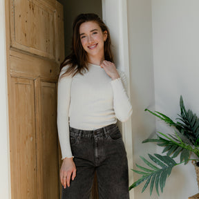 Pointelle Langarmshirt Astrid