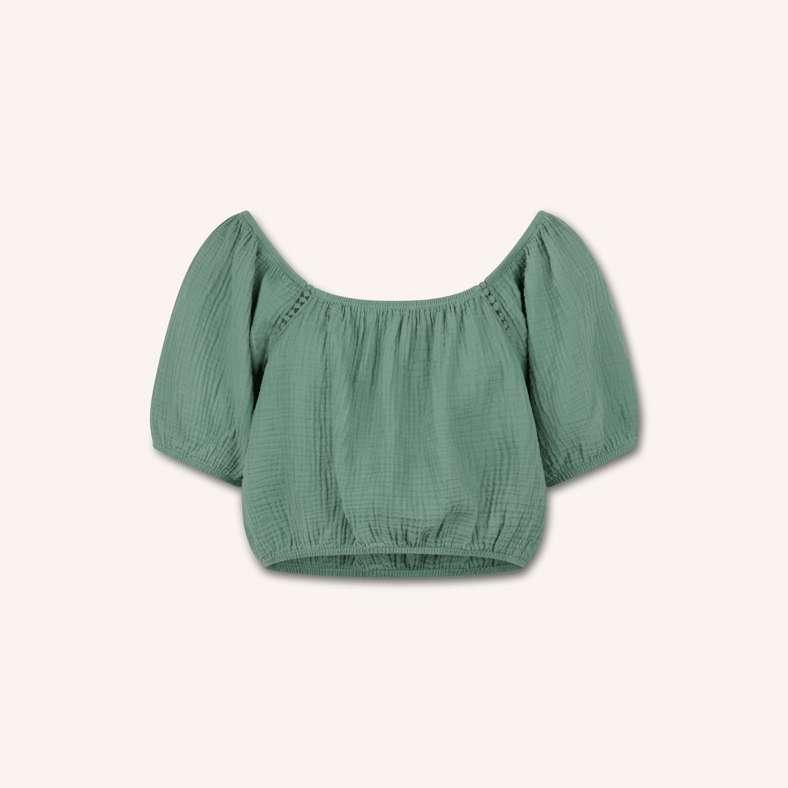 crop top musselin grün