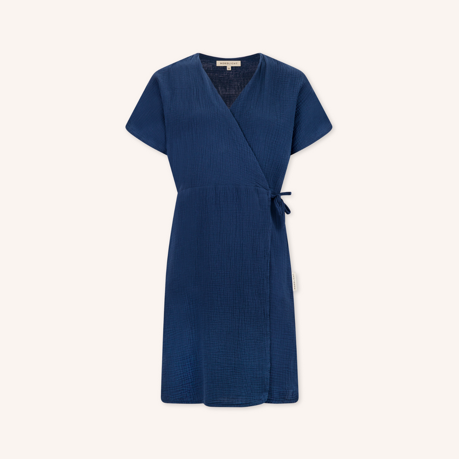 Musselin Umstands- und Still-Hemdblusenkleid navy