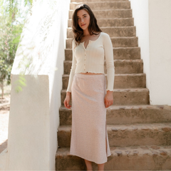 Langer Rock mit Schlitz Junna mit Blumenmuster