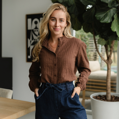 Rüschen Musselin Bluse Hilja