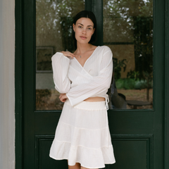 Musselin Wickelbluse Loni