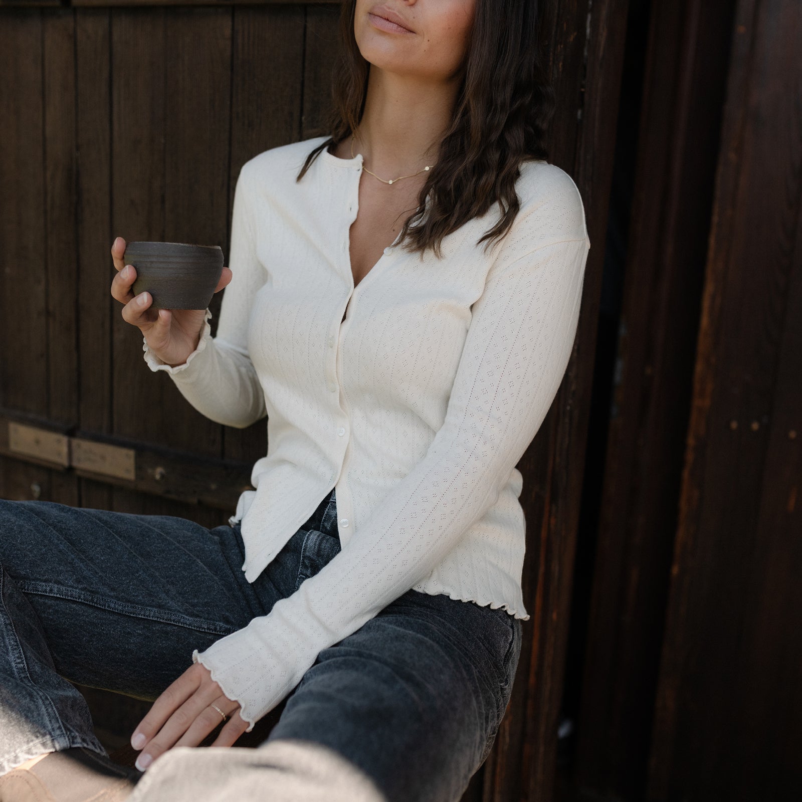 Pointelle Cardigan Astrid