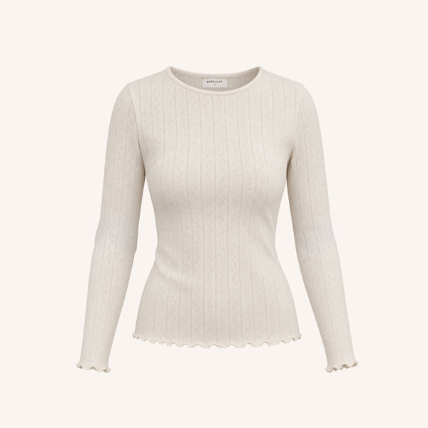 Pointelle Langarmshirt Astrid