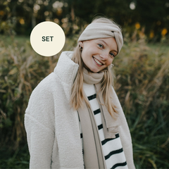 Set: Strickschal + Stirnband