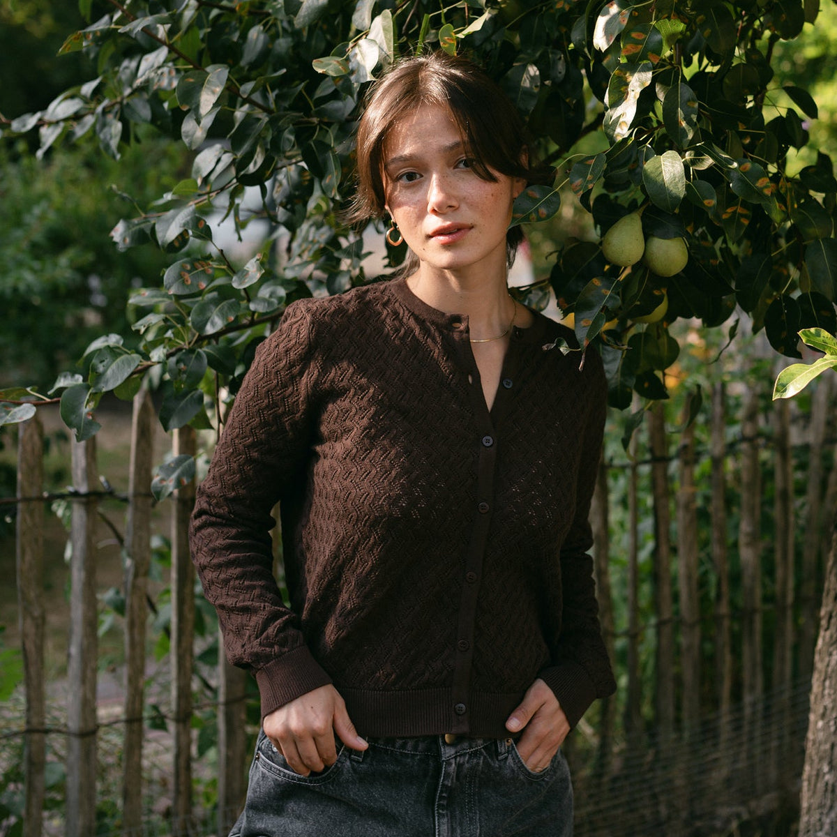 Pointelle Strickjacke Rieke