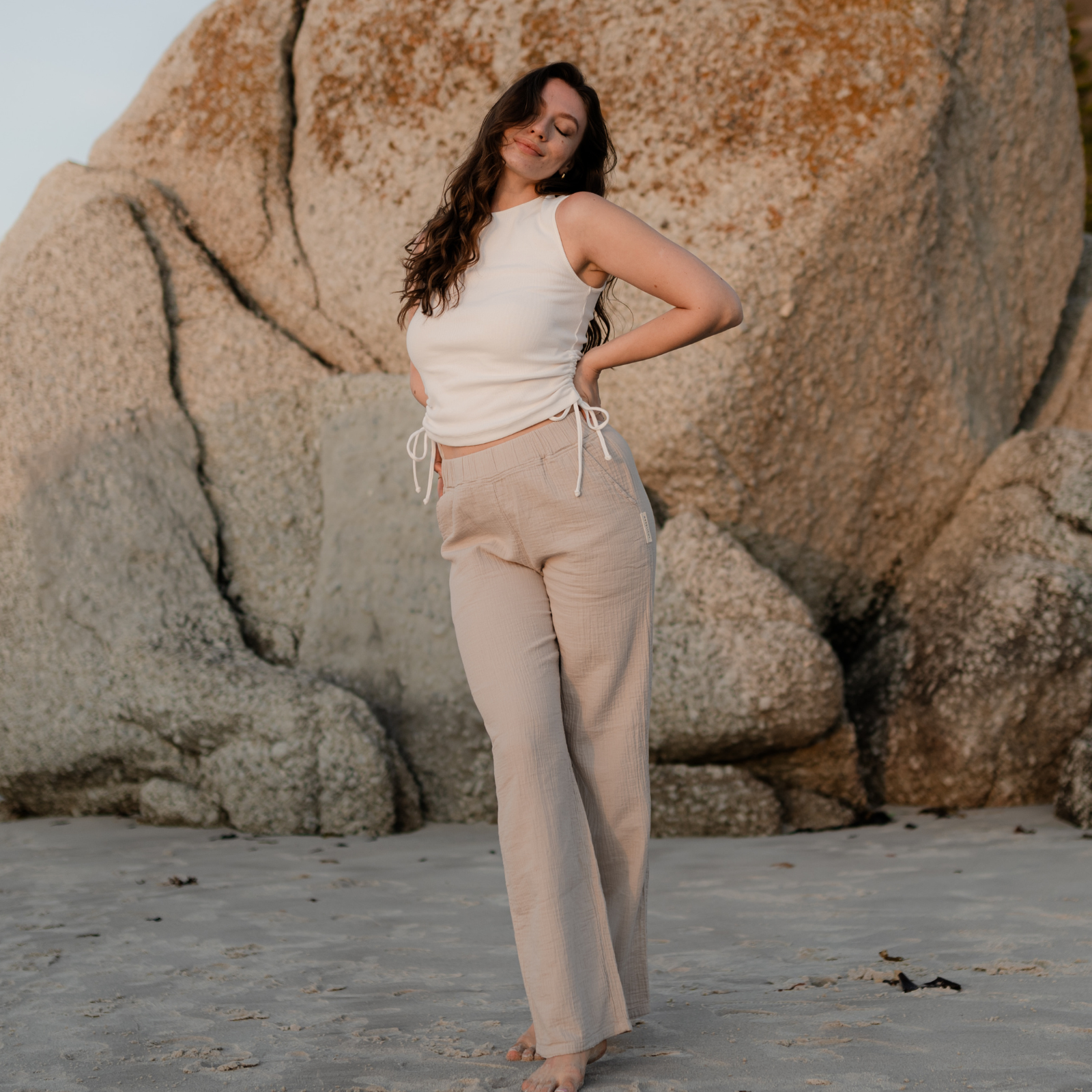 Musselin Hose Leja Lang