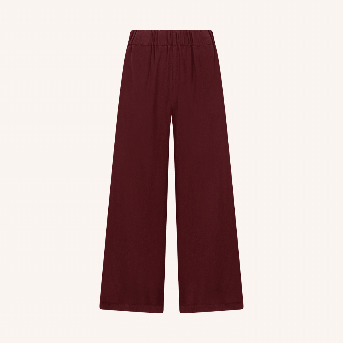 Tencel Hose bordeaux rot