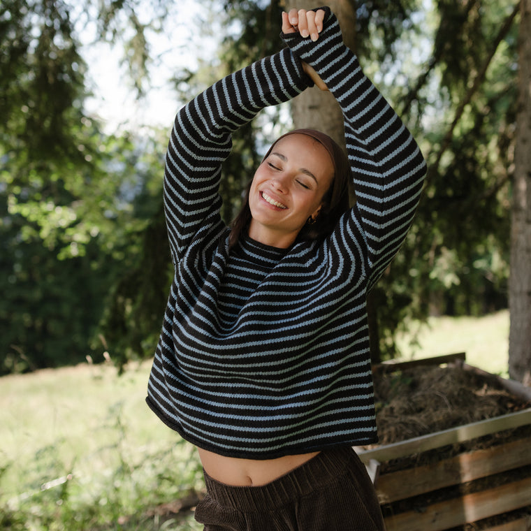 Wollpullover Hella mit Stehkragen