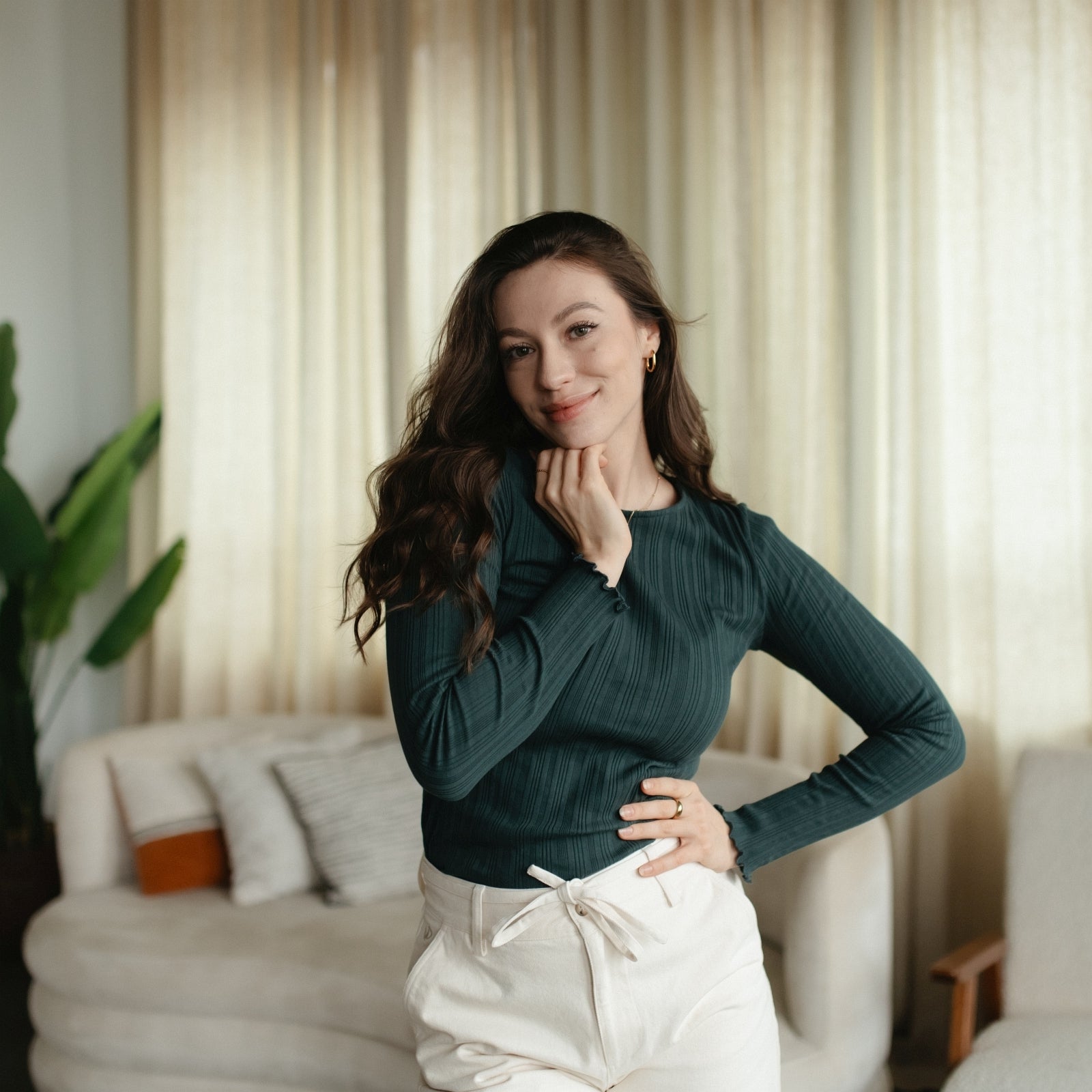 Schürze Corinna Hellblau