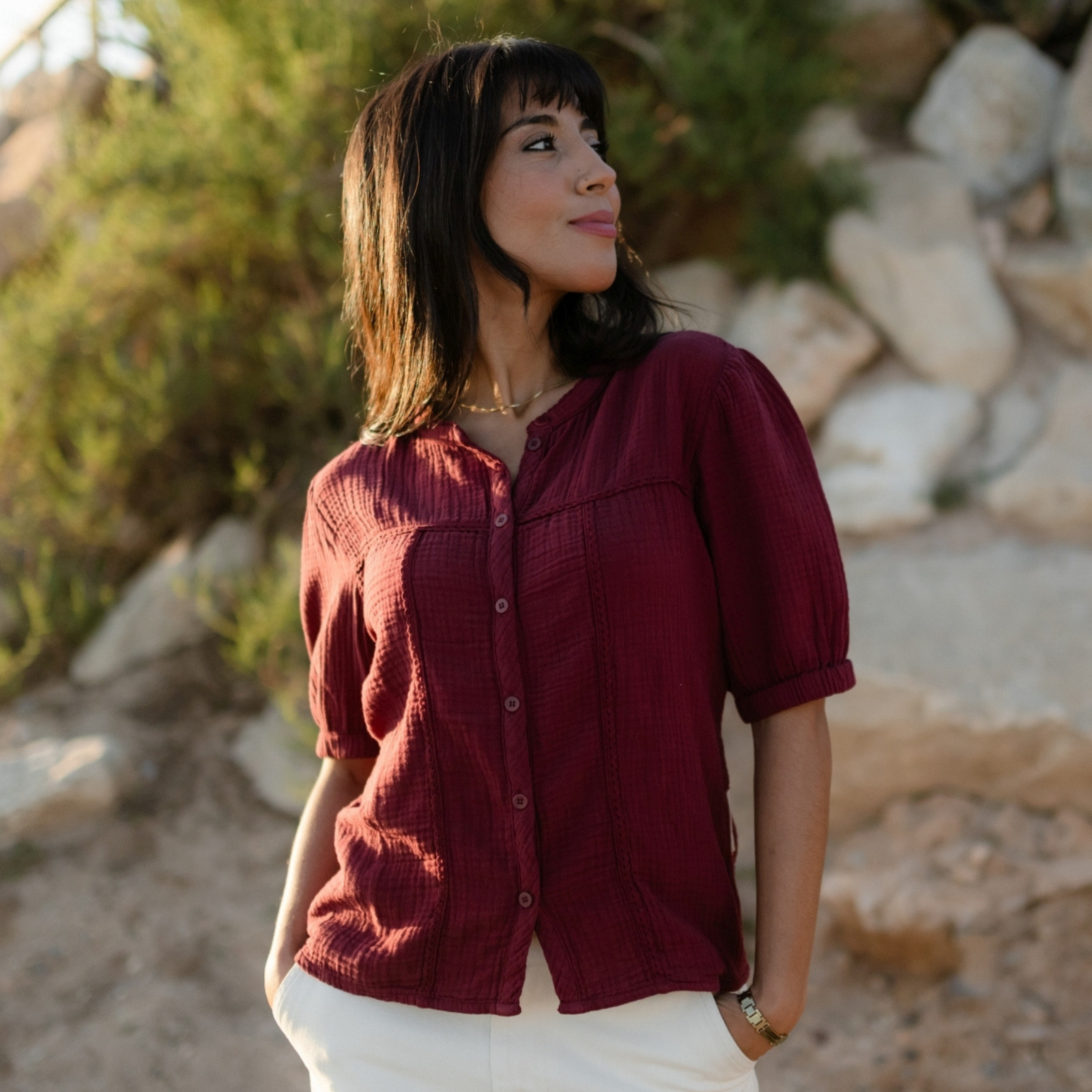 Musselin Bluse Emi