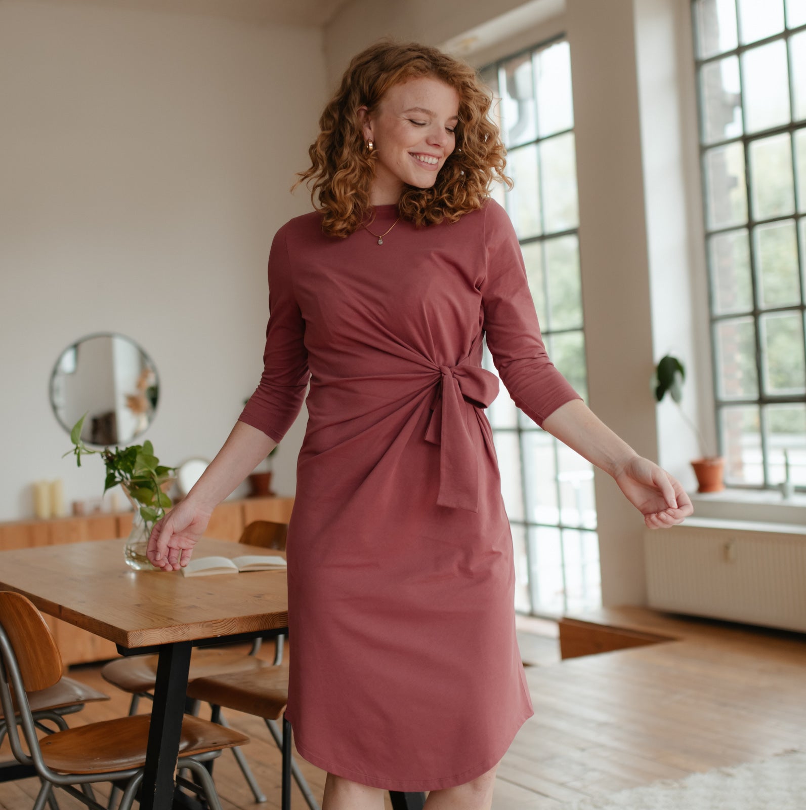 Langarm Jersey Kleid Greta