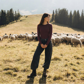 Pointelle Merino Langarmshirt Enya