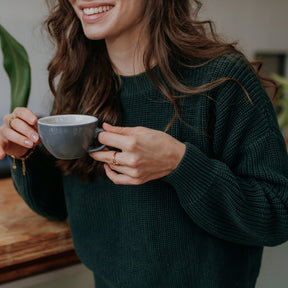 grobstrick pullover grün dunkelgrün mara