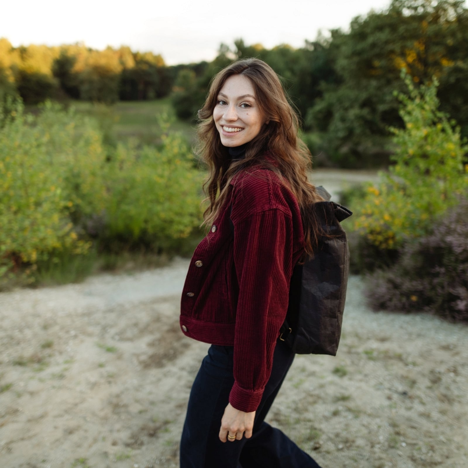 Nordlicht Cordjacke SILJA Bordeaux Rot - Main Image