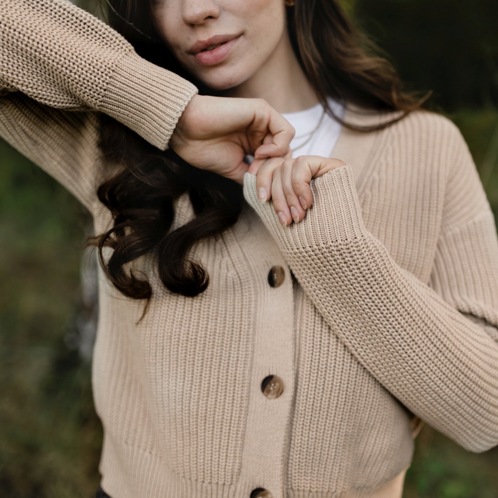 Cardigan Strickmantel Bio Strickmantel Natur Strickjacke Cardigan