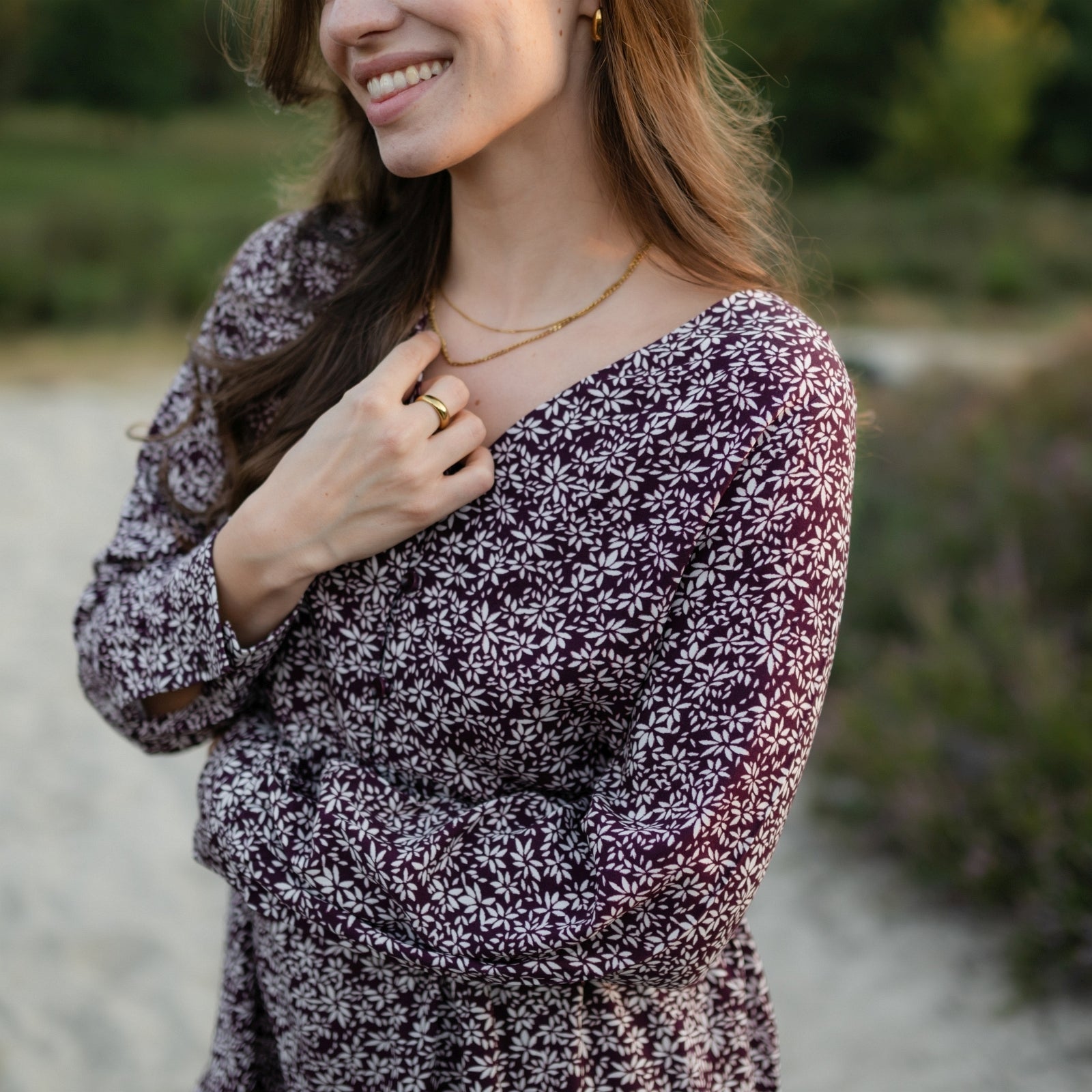 Kleid Ami mit Blumenmuster