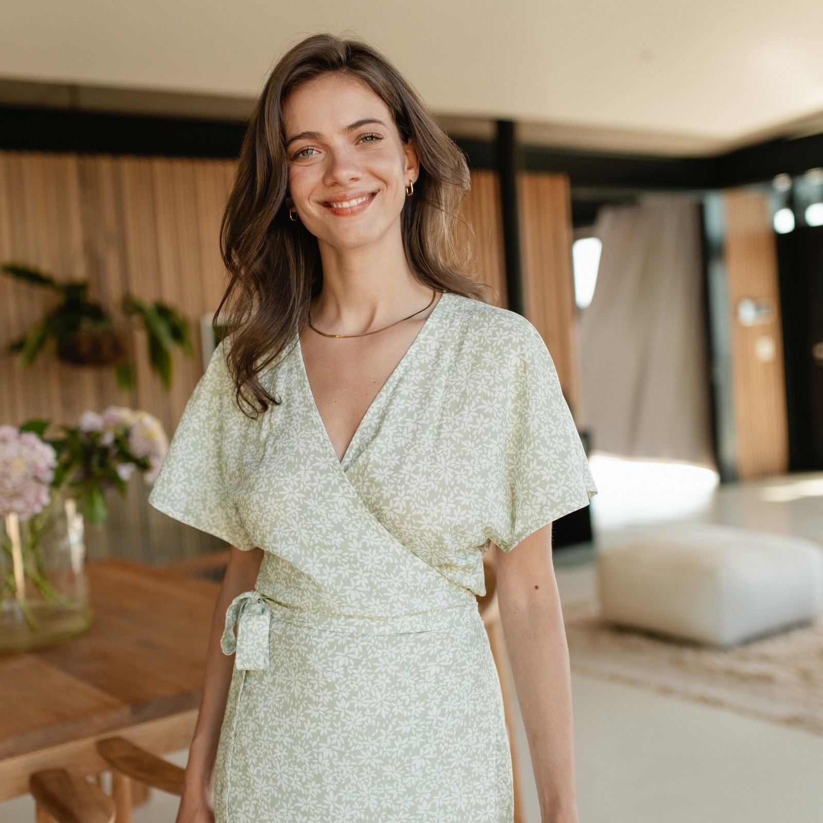 Wickelkleid Anni mit Blumenmuster