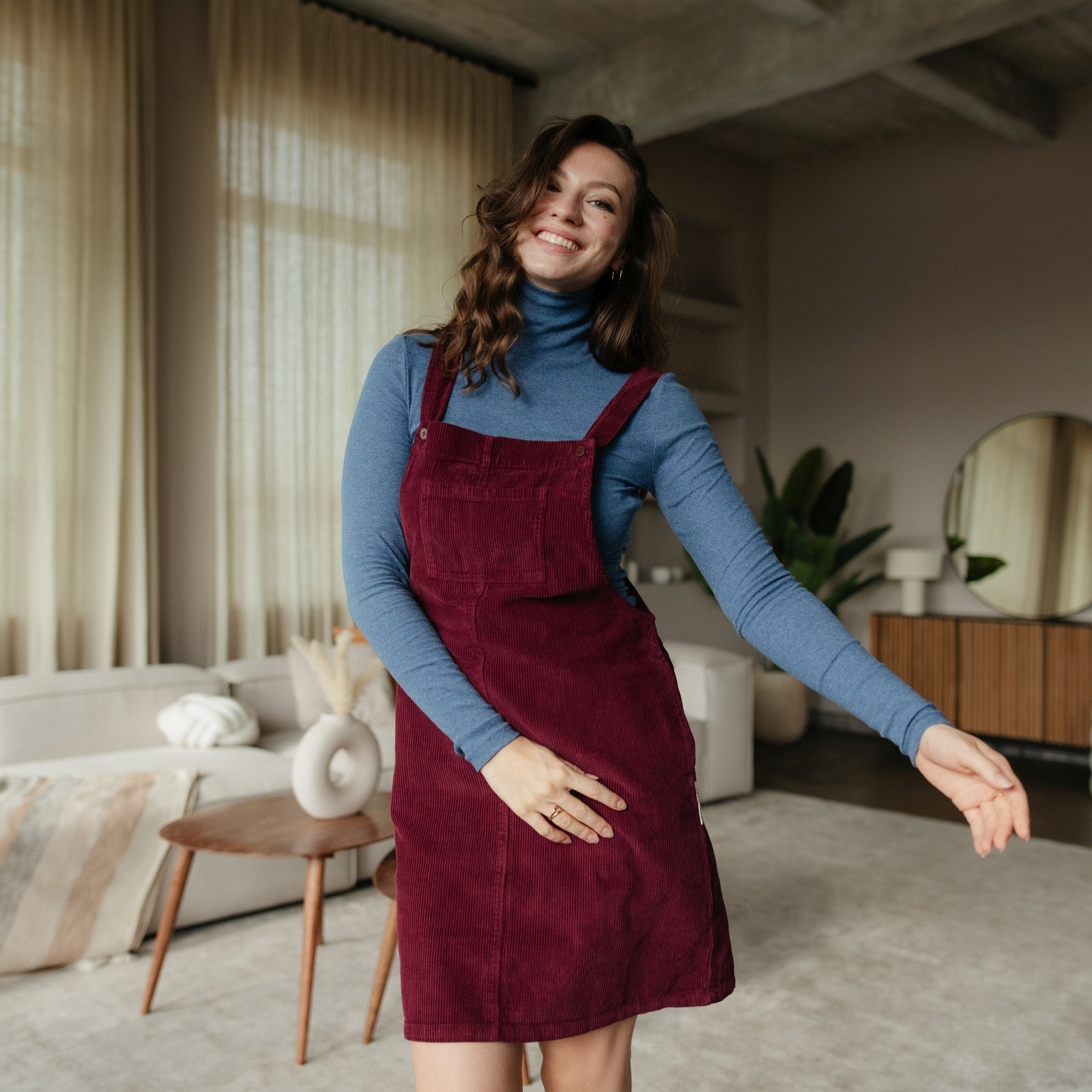 burgundy dungaree dress Plus Size Dungaree Dress Women's Jumper Dress Corduroy Overall Dress Outfit Burgundy Cord Dungaree Dress Petite
