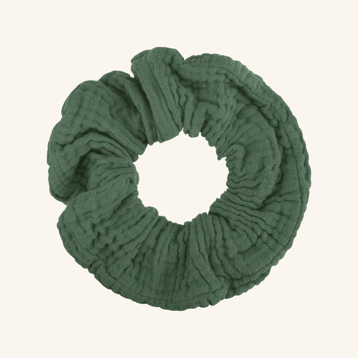 musselin scrunchie grün