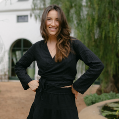 Musselin Wickelbluse Loni