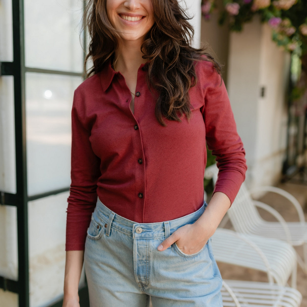 Jersey Bluse Sara