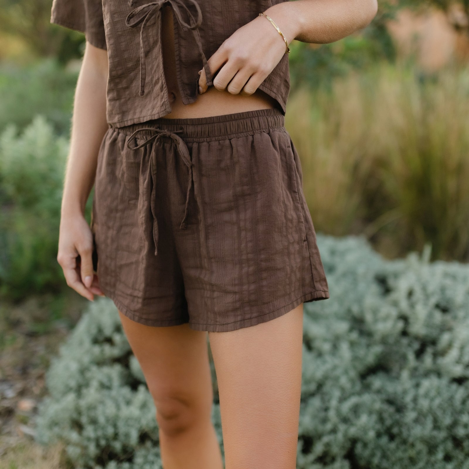 Jacquard Shorts Braun